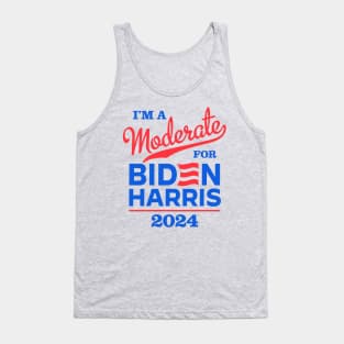 I'm a Moderate For Biden 2024 Tank Top